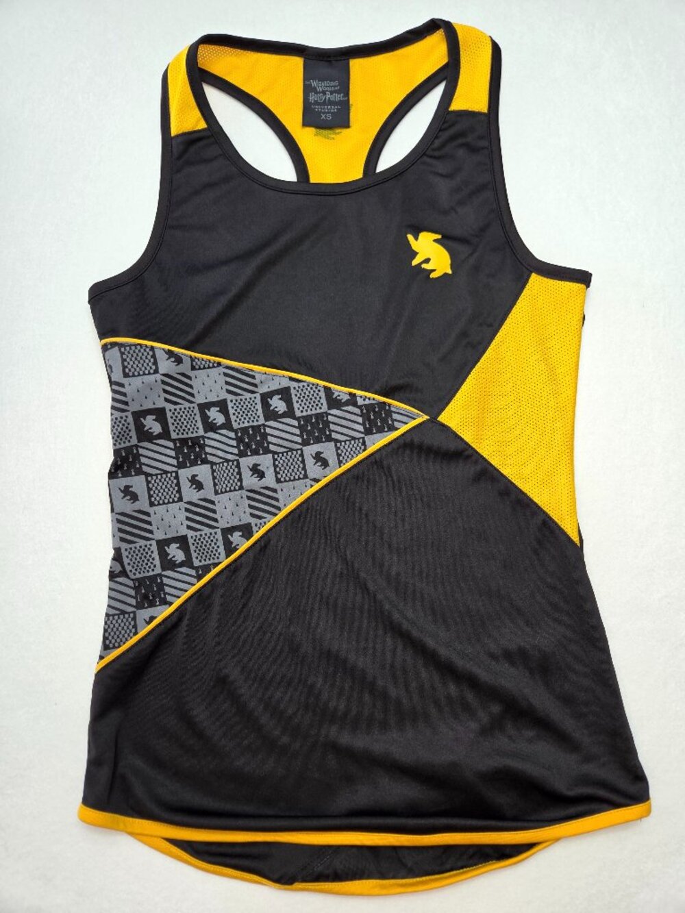 Universal Studios Harry Potter Hufflepuff Black Yellow Women's Tank Top XS
